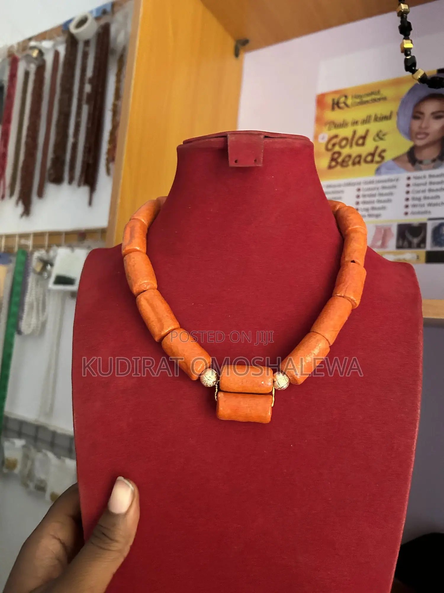 Female Necklace Stick Coral