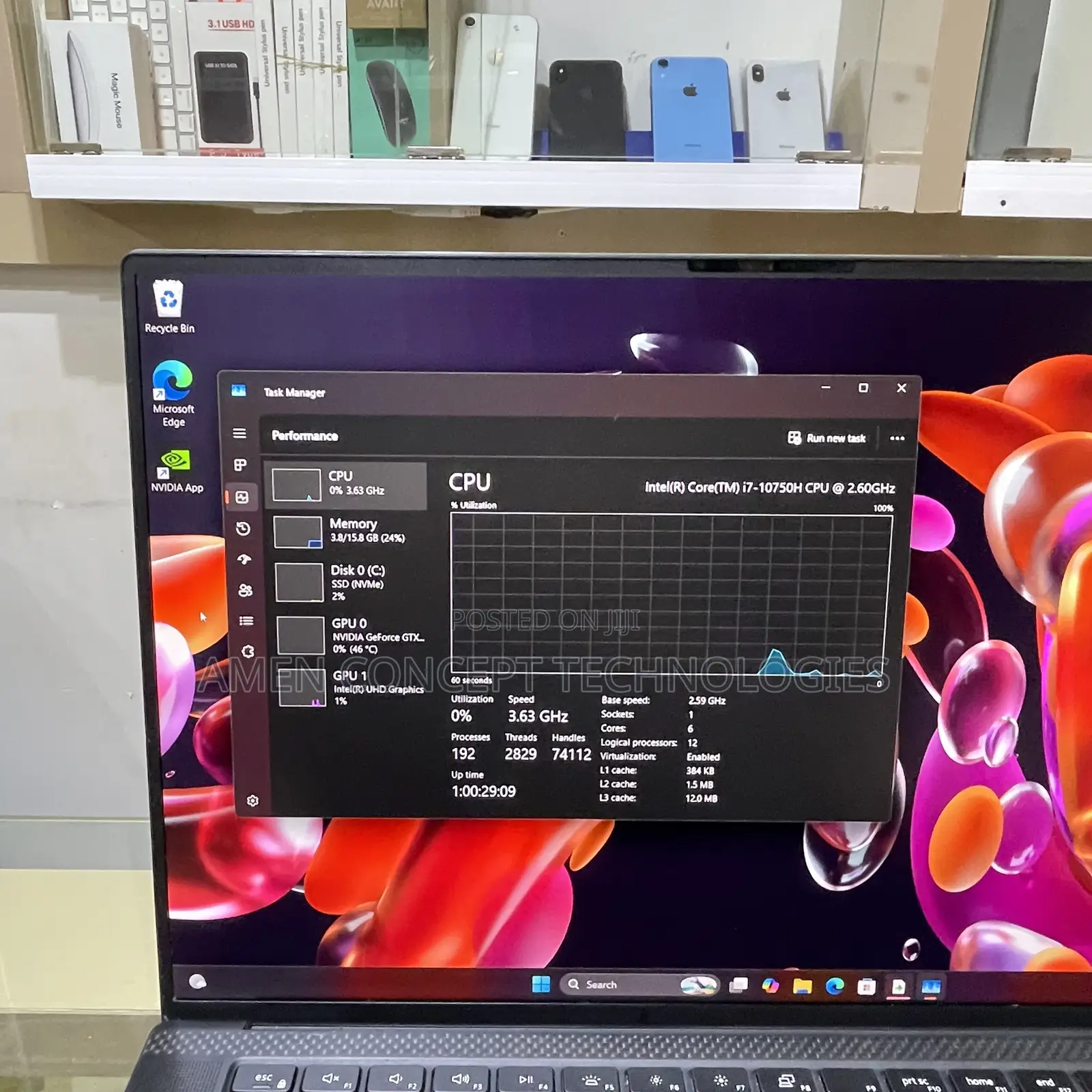 Laptop Dell XPS 15 9510 16GB Intel Core i7 SSD 512GB