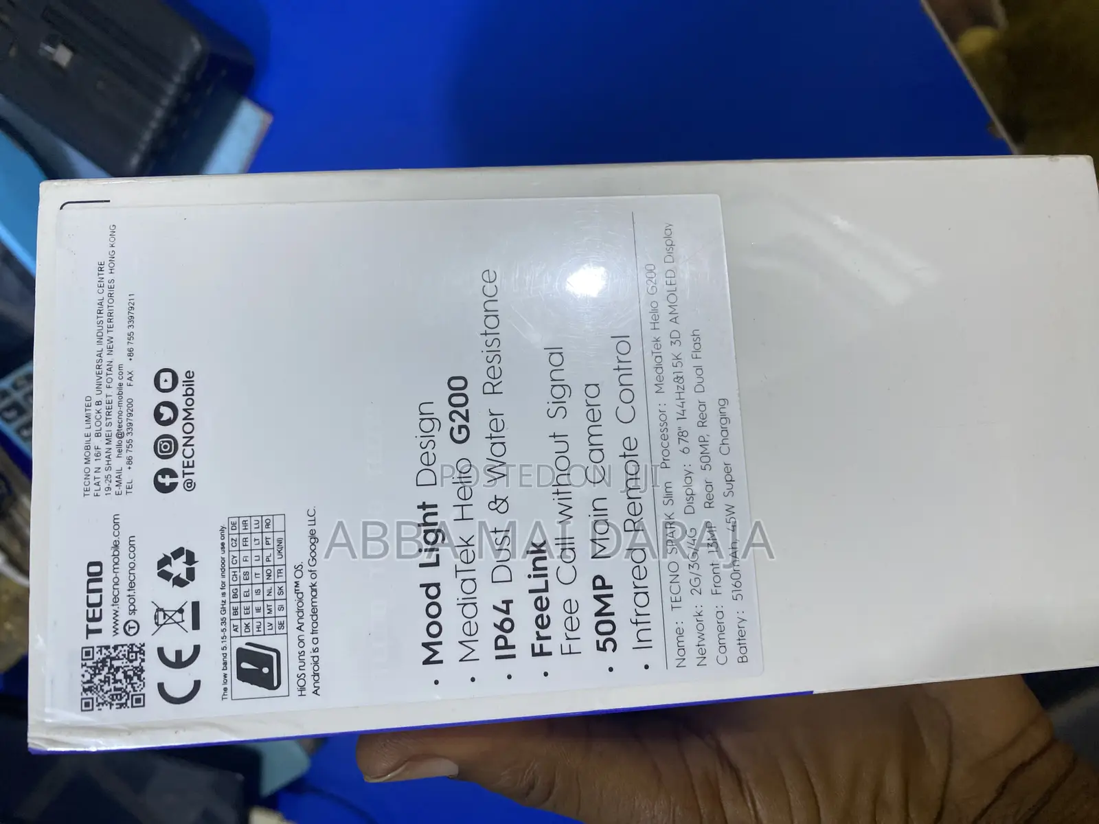 New Tecno Spark Slim 256 GB Black