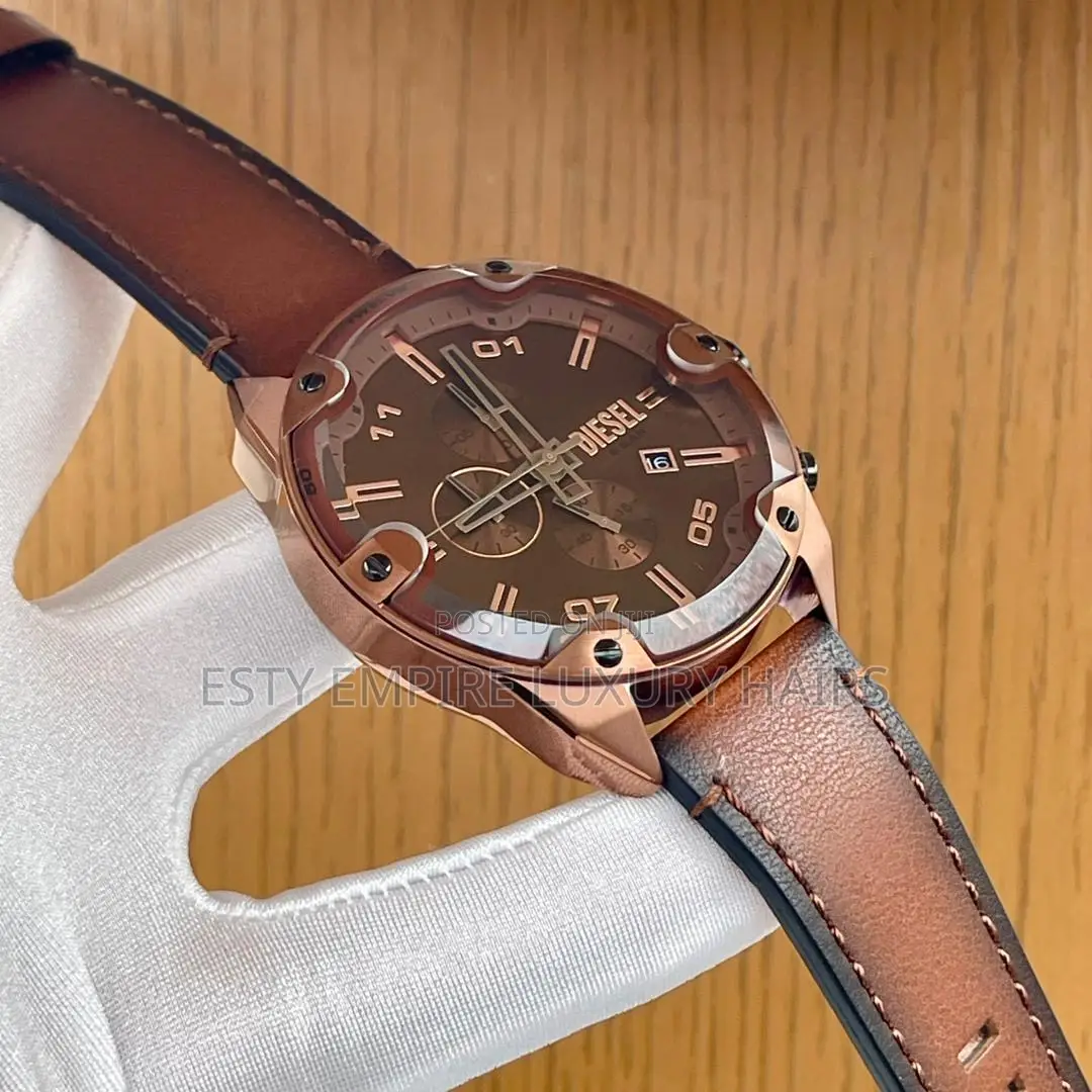 High Quality Luxury Diesel Leather Wristwatch
