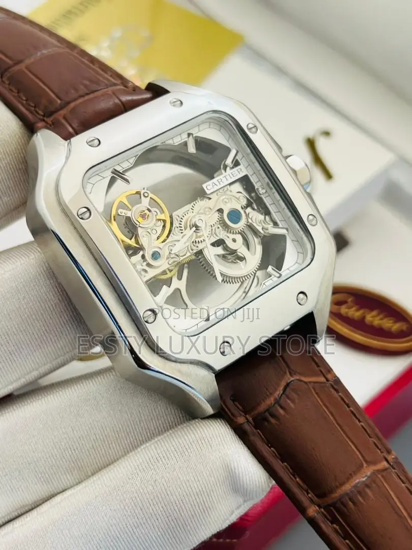 High Quality Luxury Leather Cartier Wristwatch