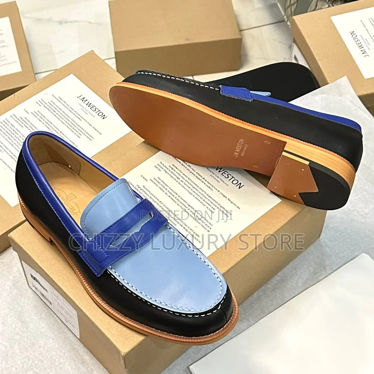 J.M Weston Quality Luxury Men Genuine Leather Cooperate Shoe