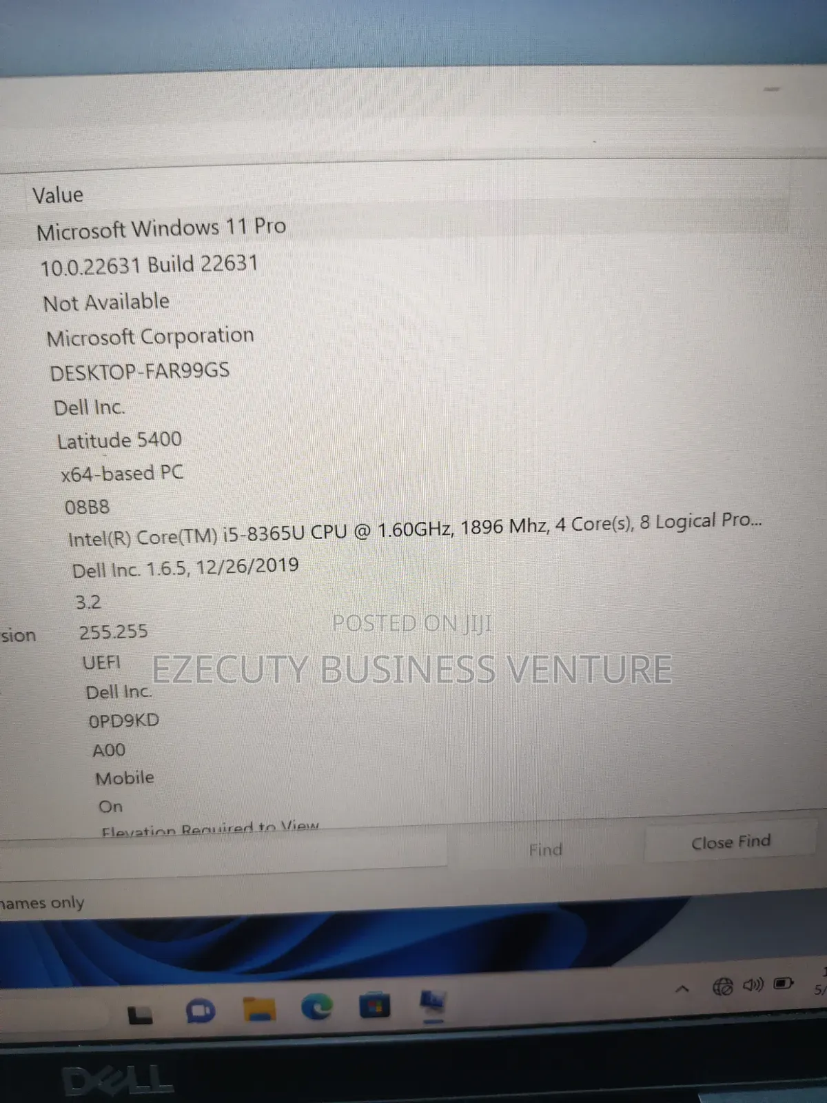Laptop Dell Latitude 5400 8GB Intel Core i5 SSD 256GB