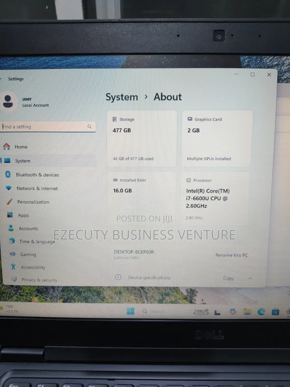 Laptop Dell Latitude 5480 16GB Intel Core i7 SSD 512GB