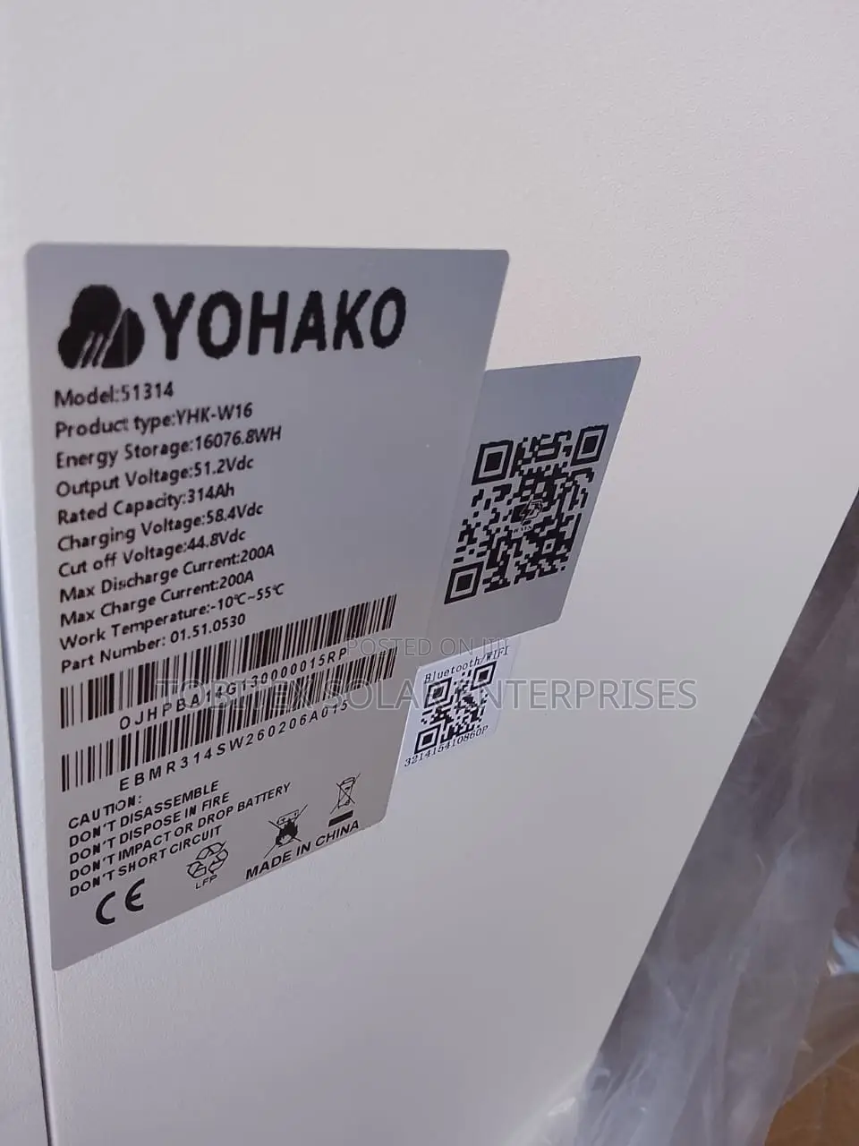 Yohako 16kwh Lithium Ion Battery New Model