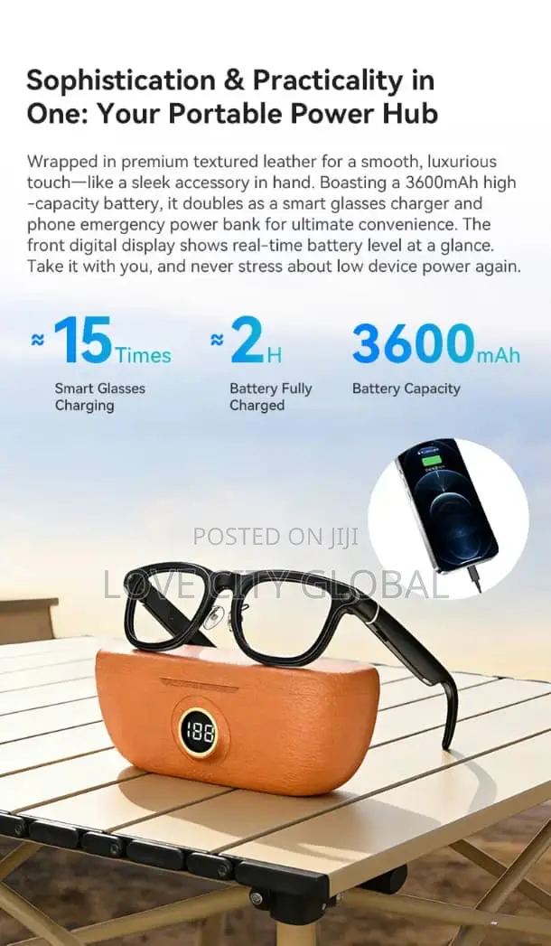 X01 Ultra Ai Smart Glass Charging Case Hd 20mp Camera Photochromic