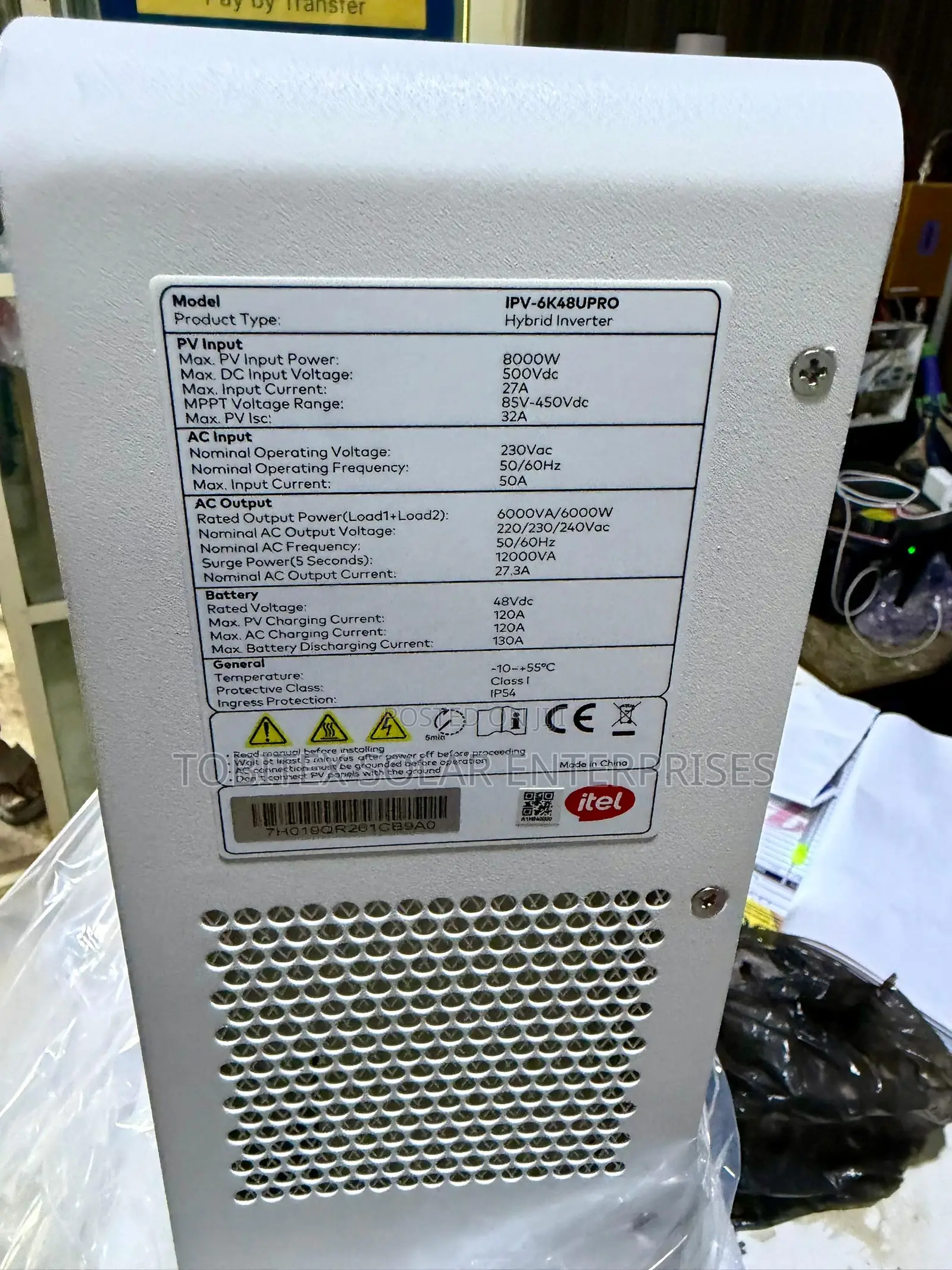 6kva Itel Solar Hybrid Inverter