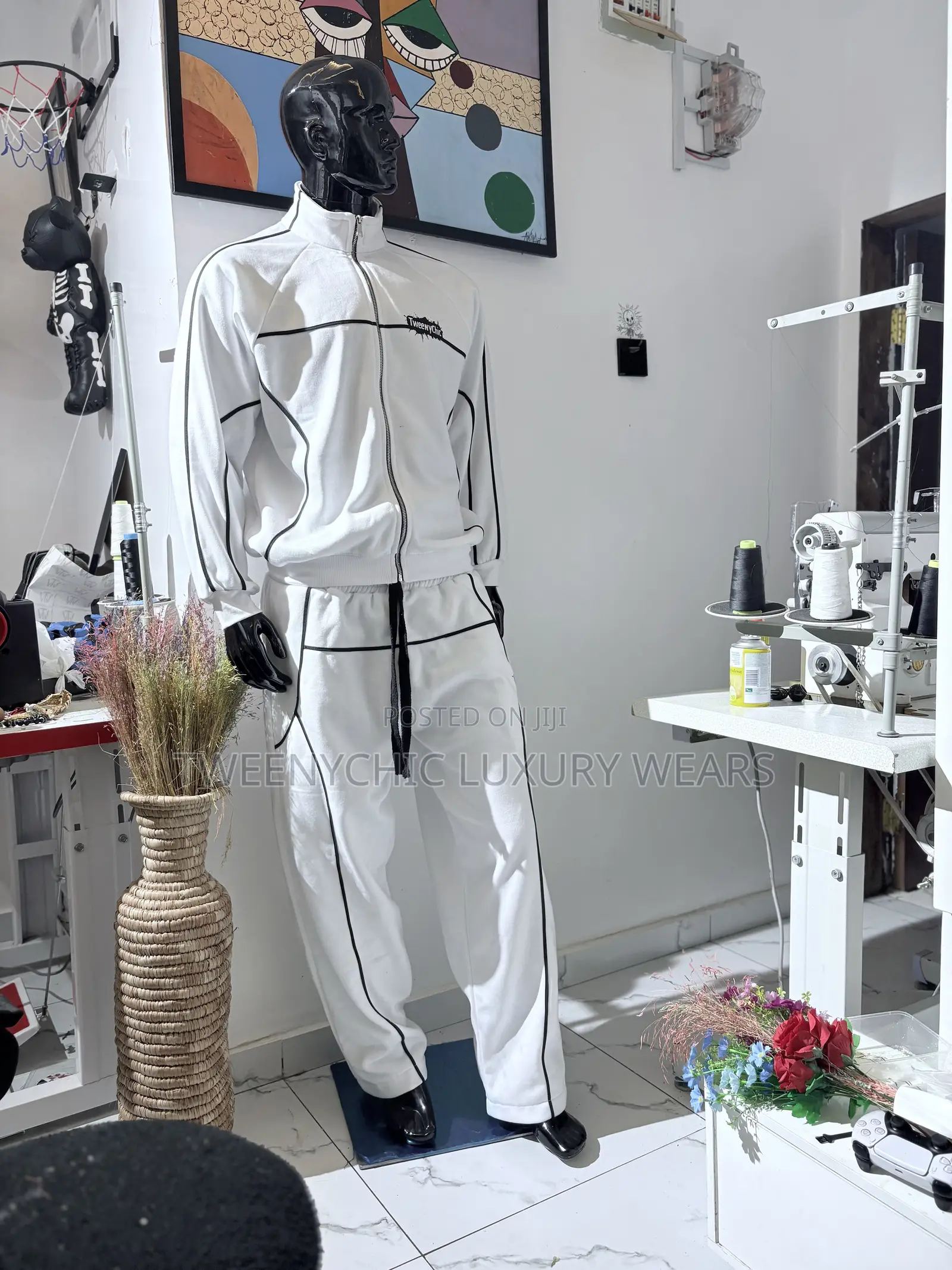 Luxury White Tracksuit Premium Quality