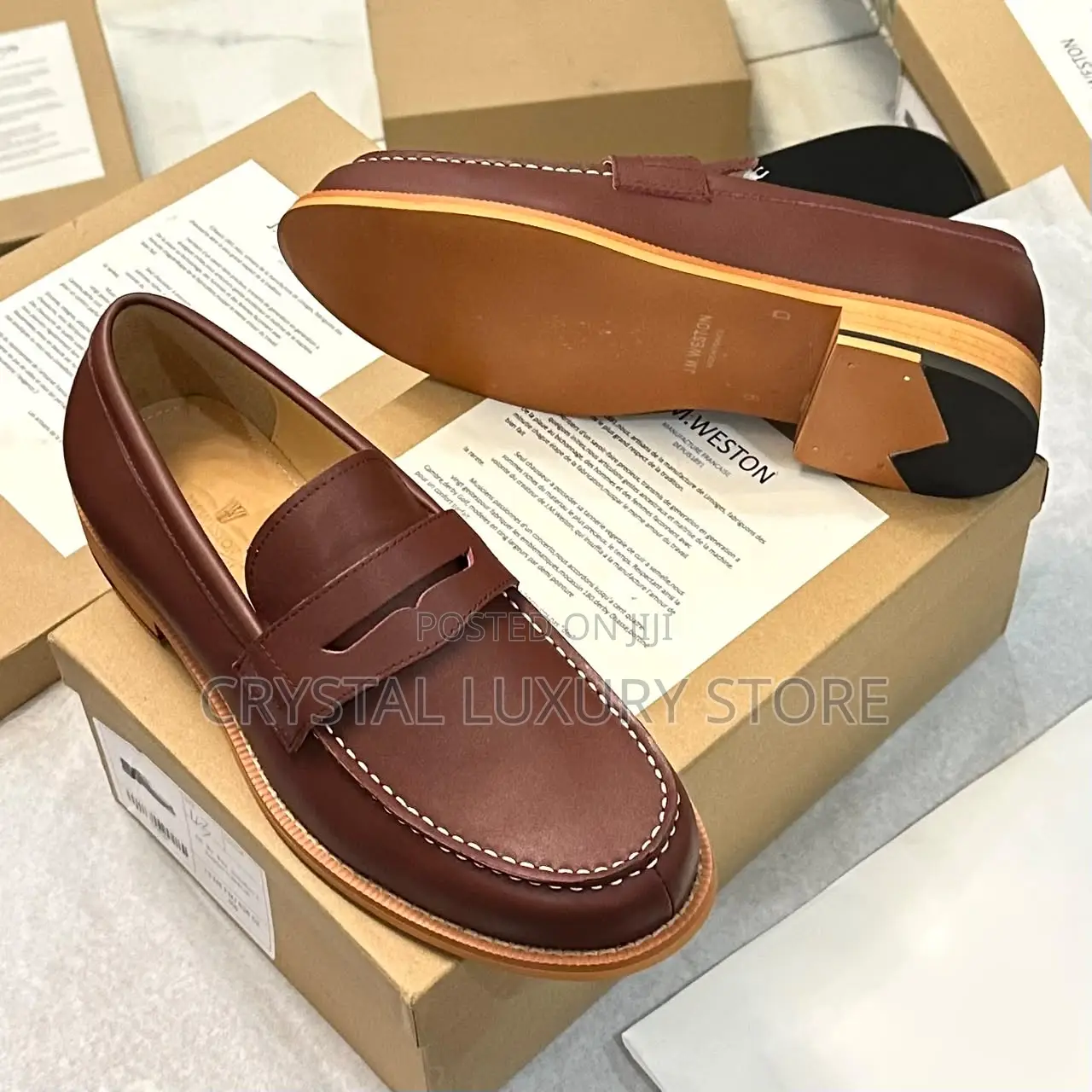 Jm Weston Quality Luxury Men Genuine Leather Cooperate Shoe