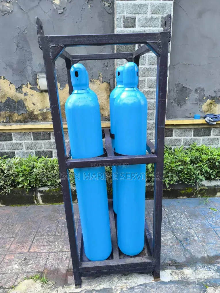 Oxygen Gas Cylinders (Rack of 4 Cylinders)