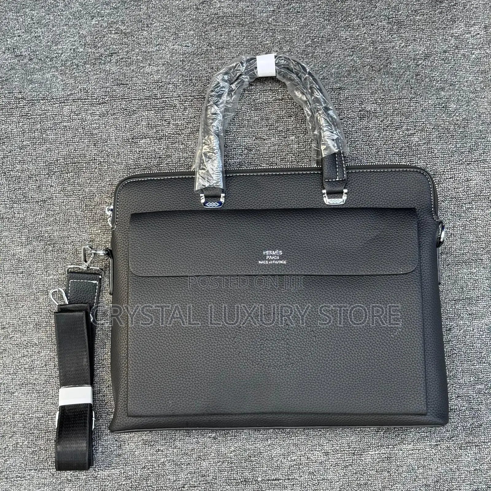 Hermes Quality Luxury Men Genuine Leather Laptop Bag