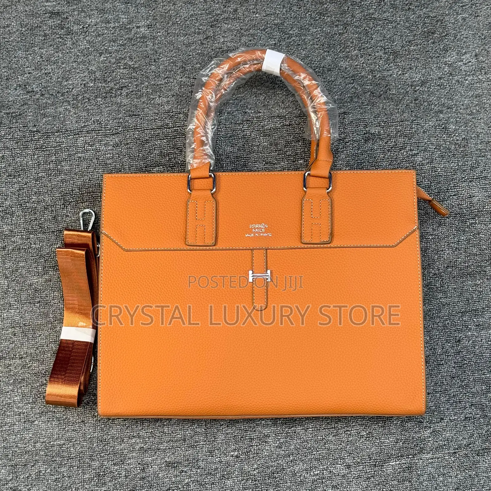 Hermes Quality Luxury Men Genuine Leather Laptop Bag