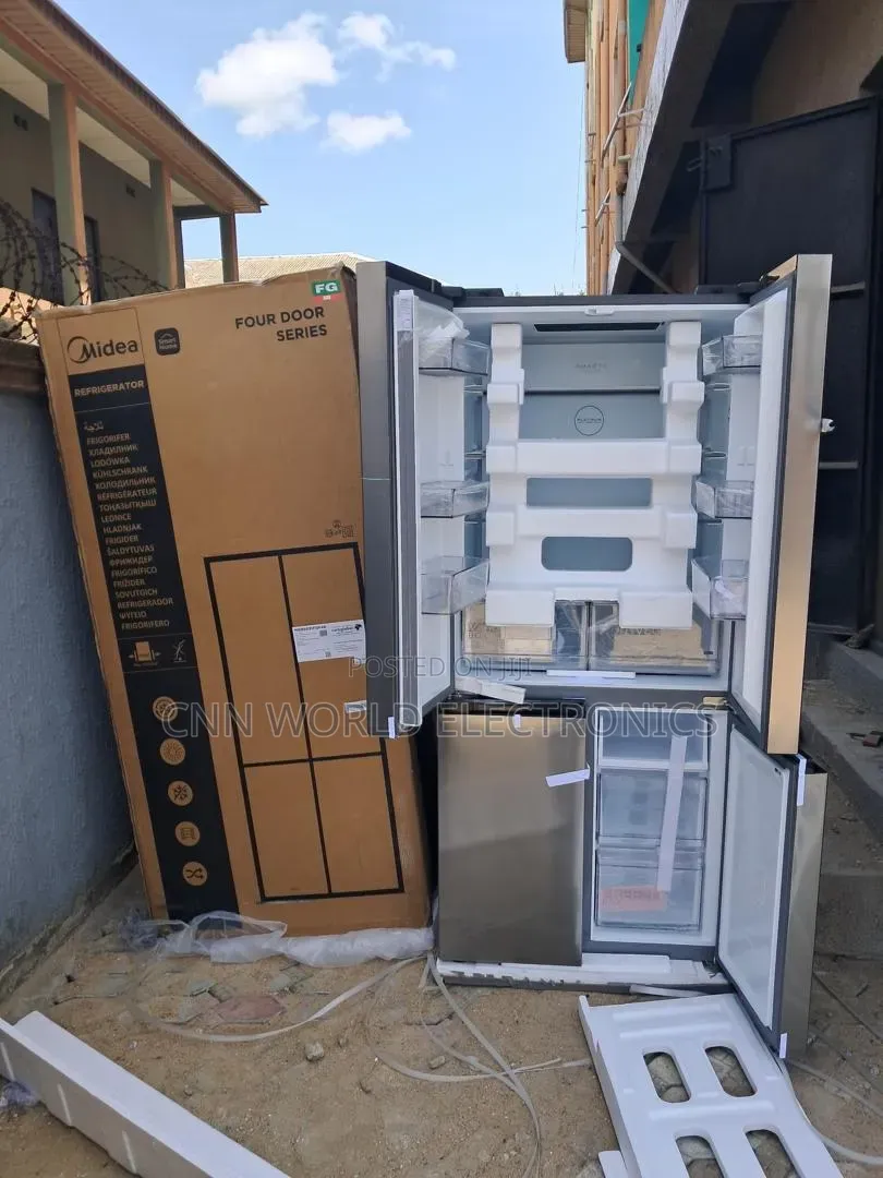 2026made Midea Inverter 4doors Side by Side Fridge Bottom Freezer