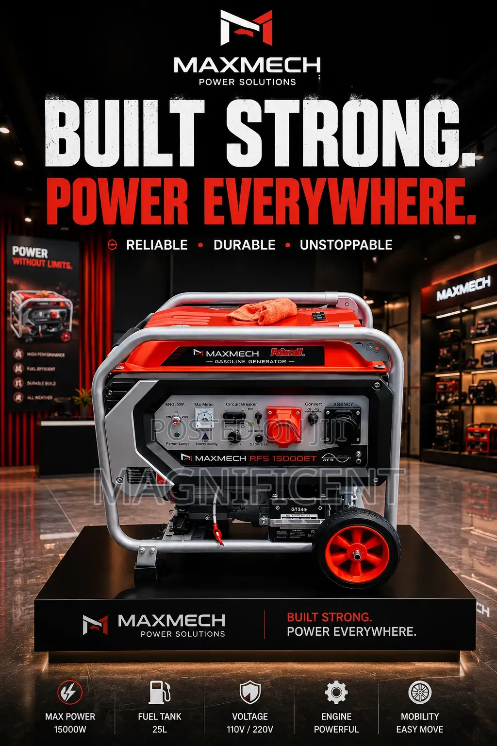Original Brand New Maxmech Generator 15kva 3 Phases