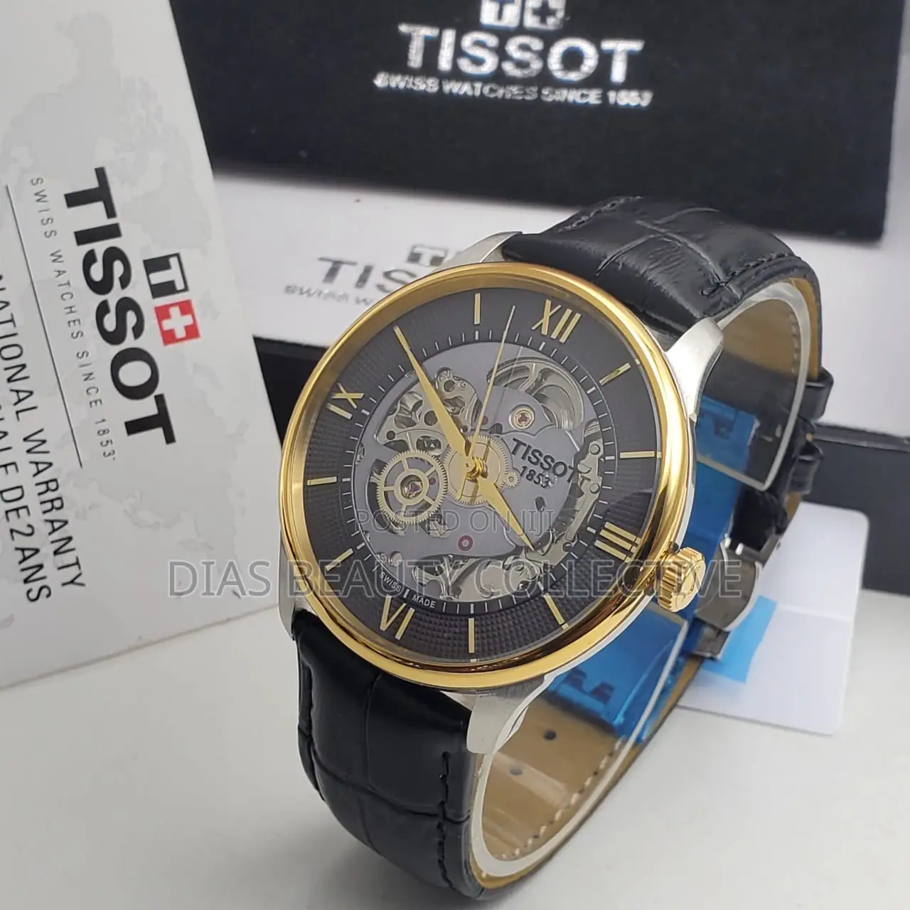High Quality Automatic Tissot Skeleton Leather Watch