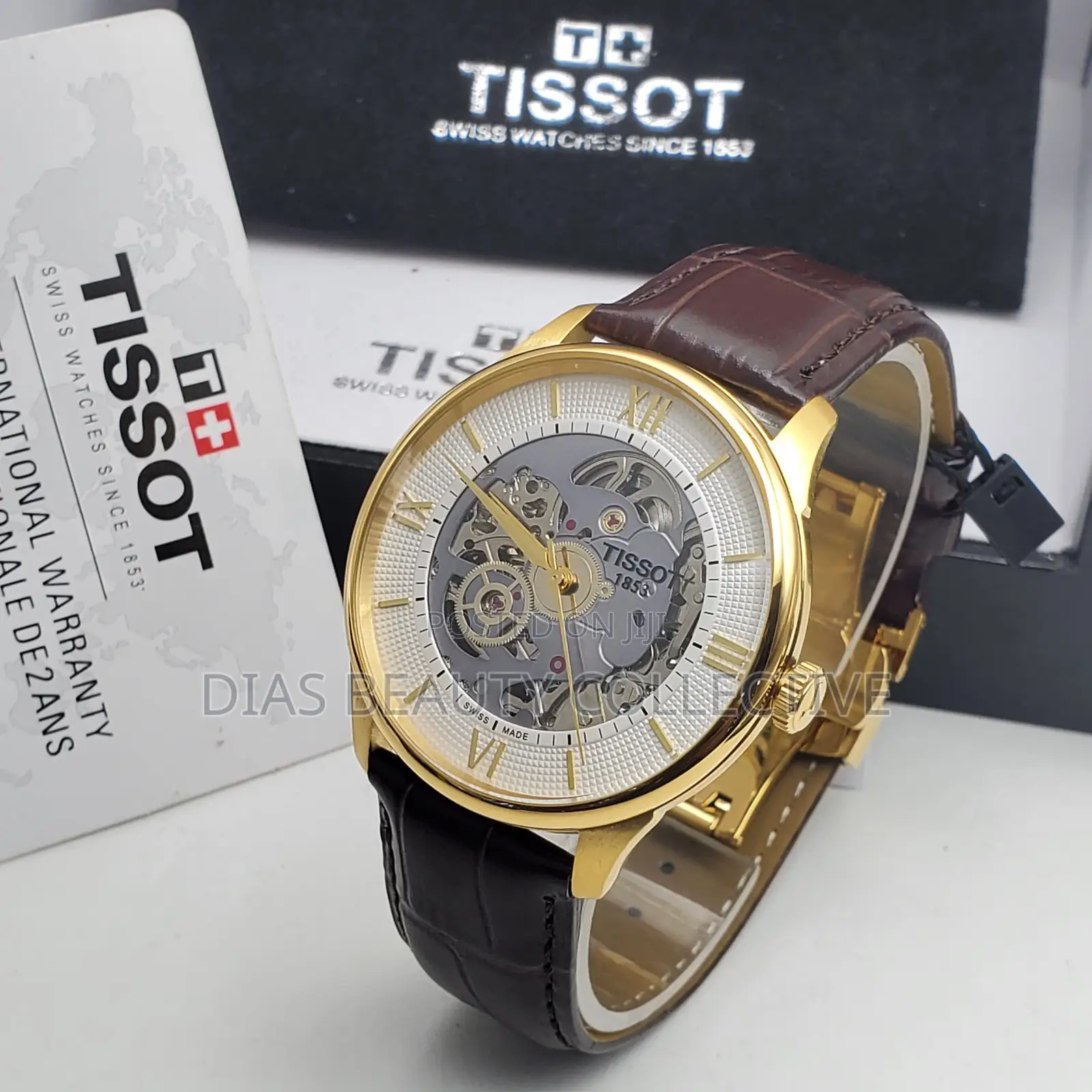 High Quality Automatic Tissot Skeleton Leather Watch