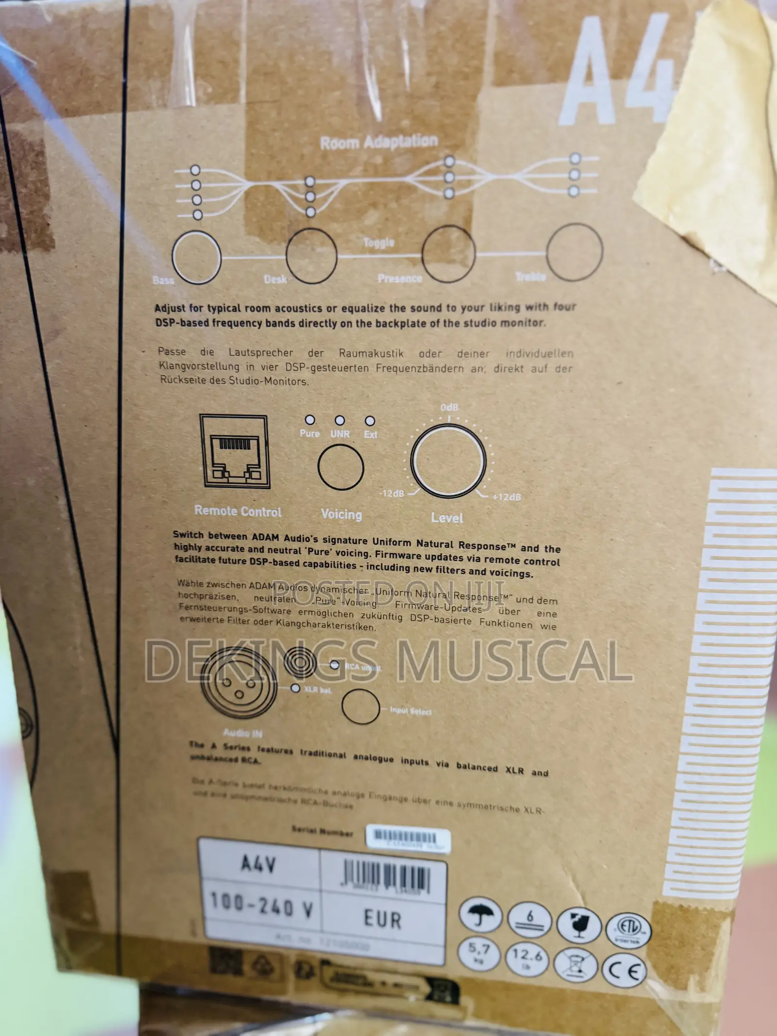 Adam Audio A4v 2-Way Active Studio Monitor Speaker