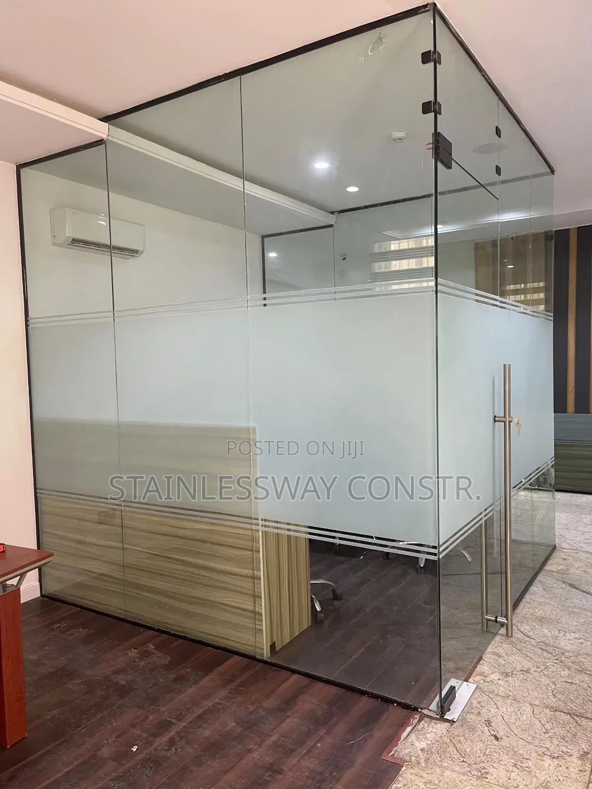 Office Glass Partition Full Top