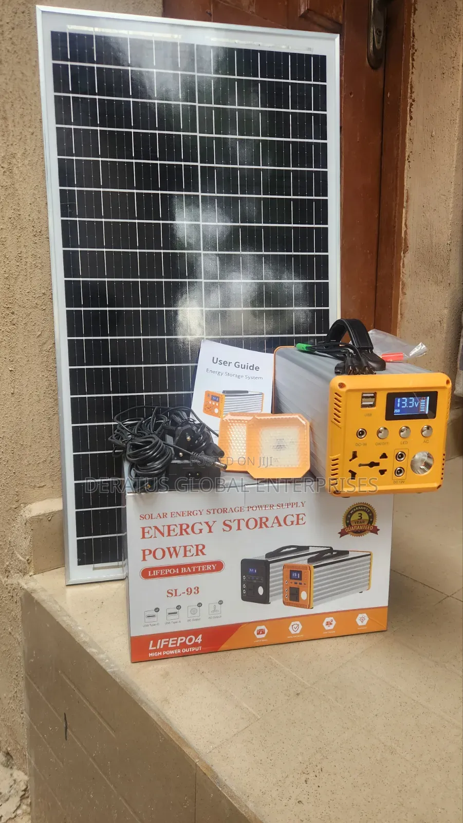 Solar Generator 300watts Comes With 50w Solar Panel 2dc Bulbs