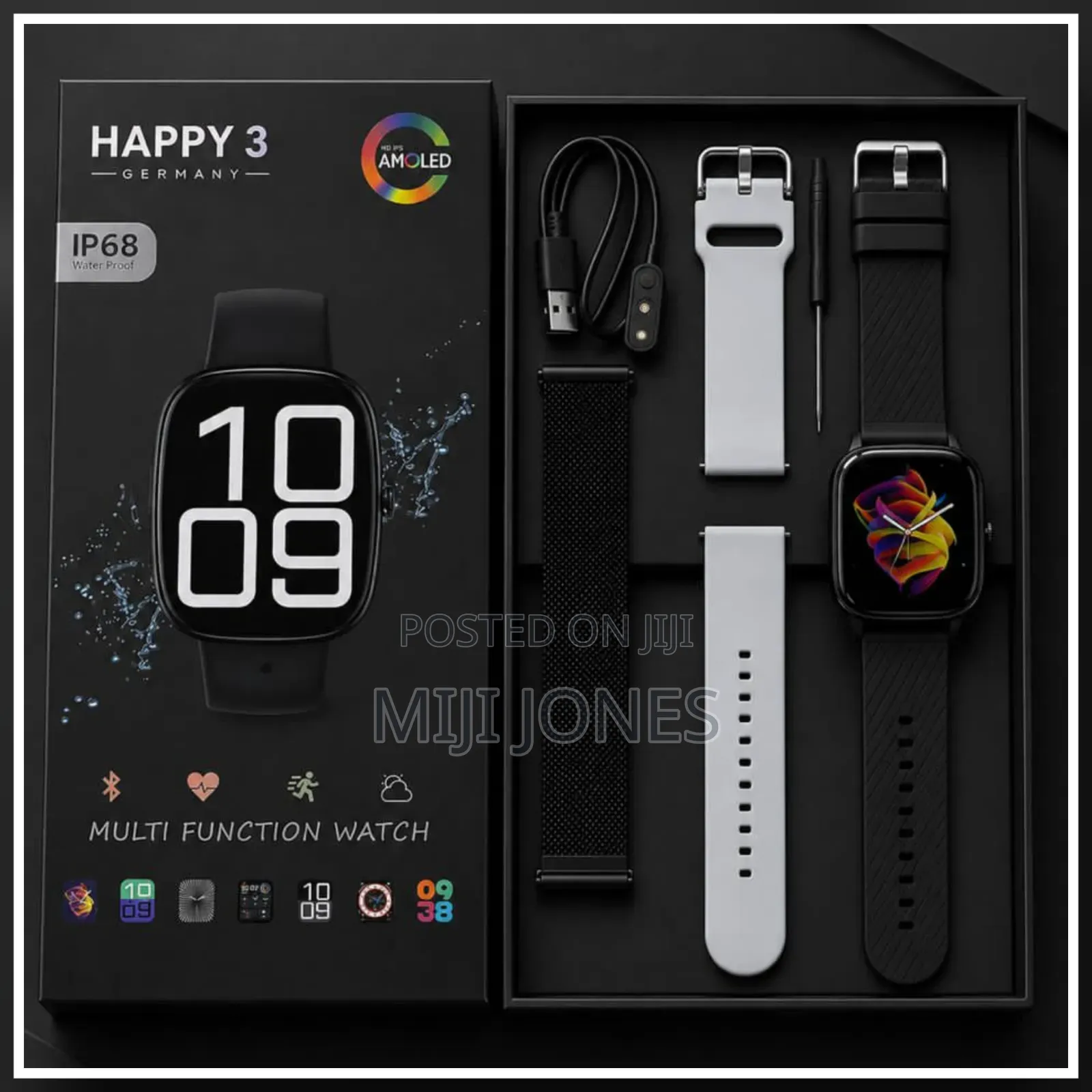 Quad Ip68 Waterproof | 3 Straps | Voice Assistant | Health Tracking*