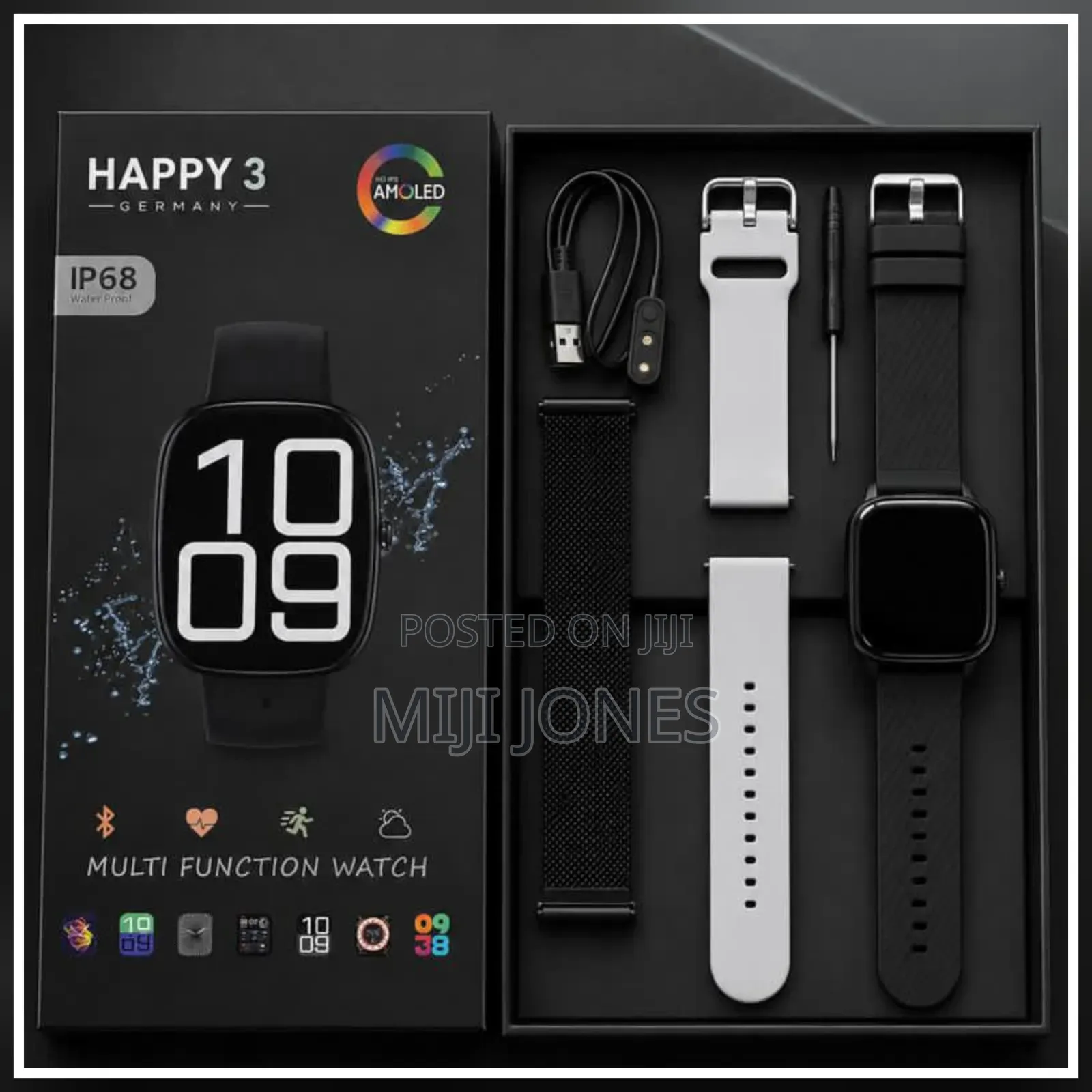 Quad Ip68 Waterproof | 3 Straps | Voice Assistant | Health Tracking*