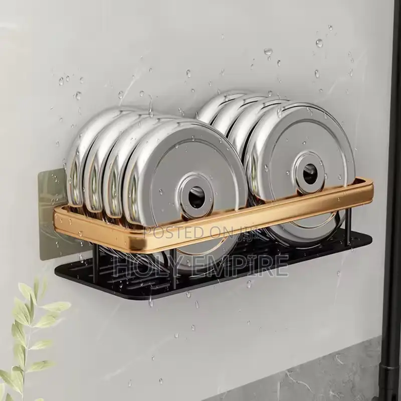 1 PCS Punch Corner Rack Shower Gold Black Triangle Basket/Hanger Shelf