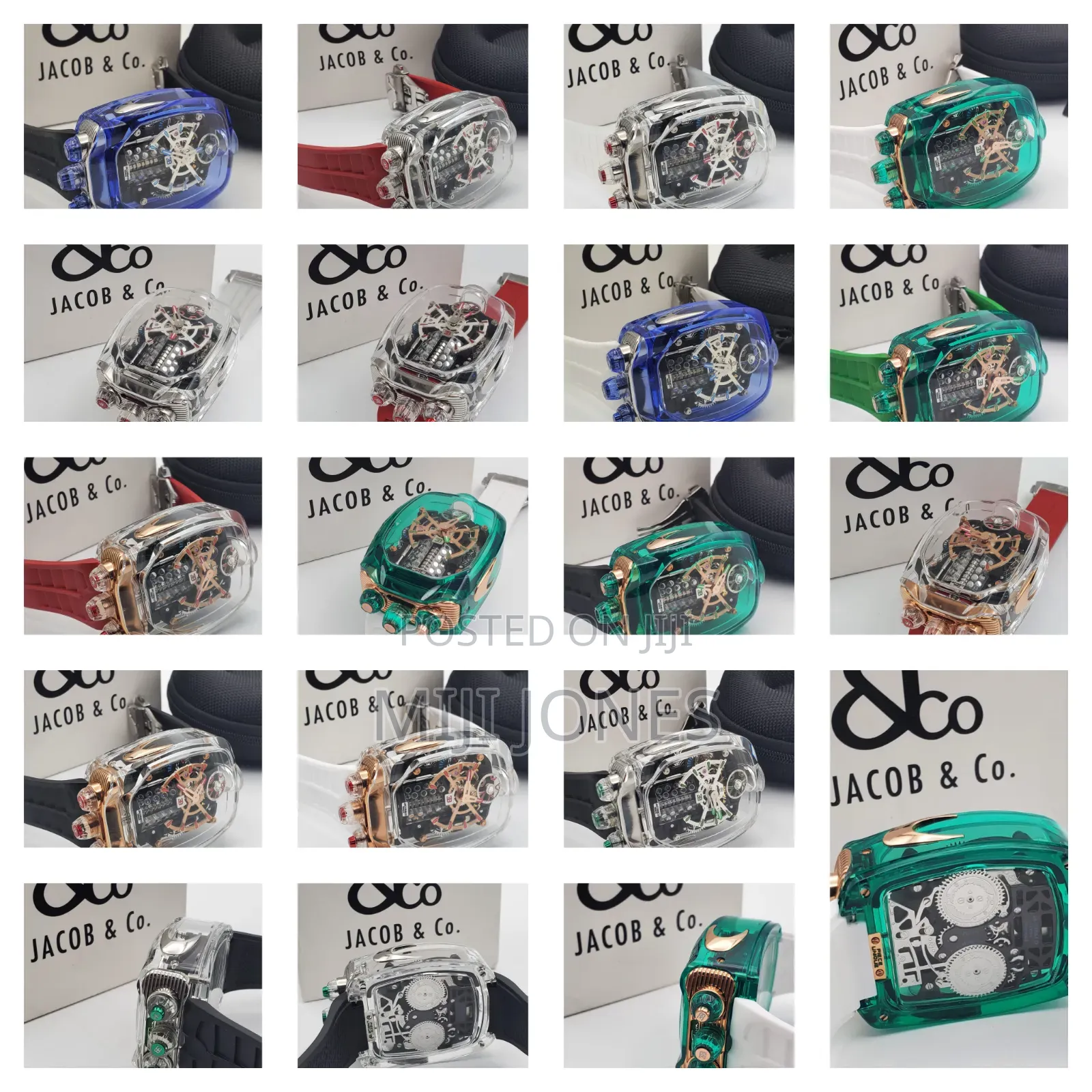 "High Grade Jacob Co Automatic - Rubber Strap Luxury Watch"