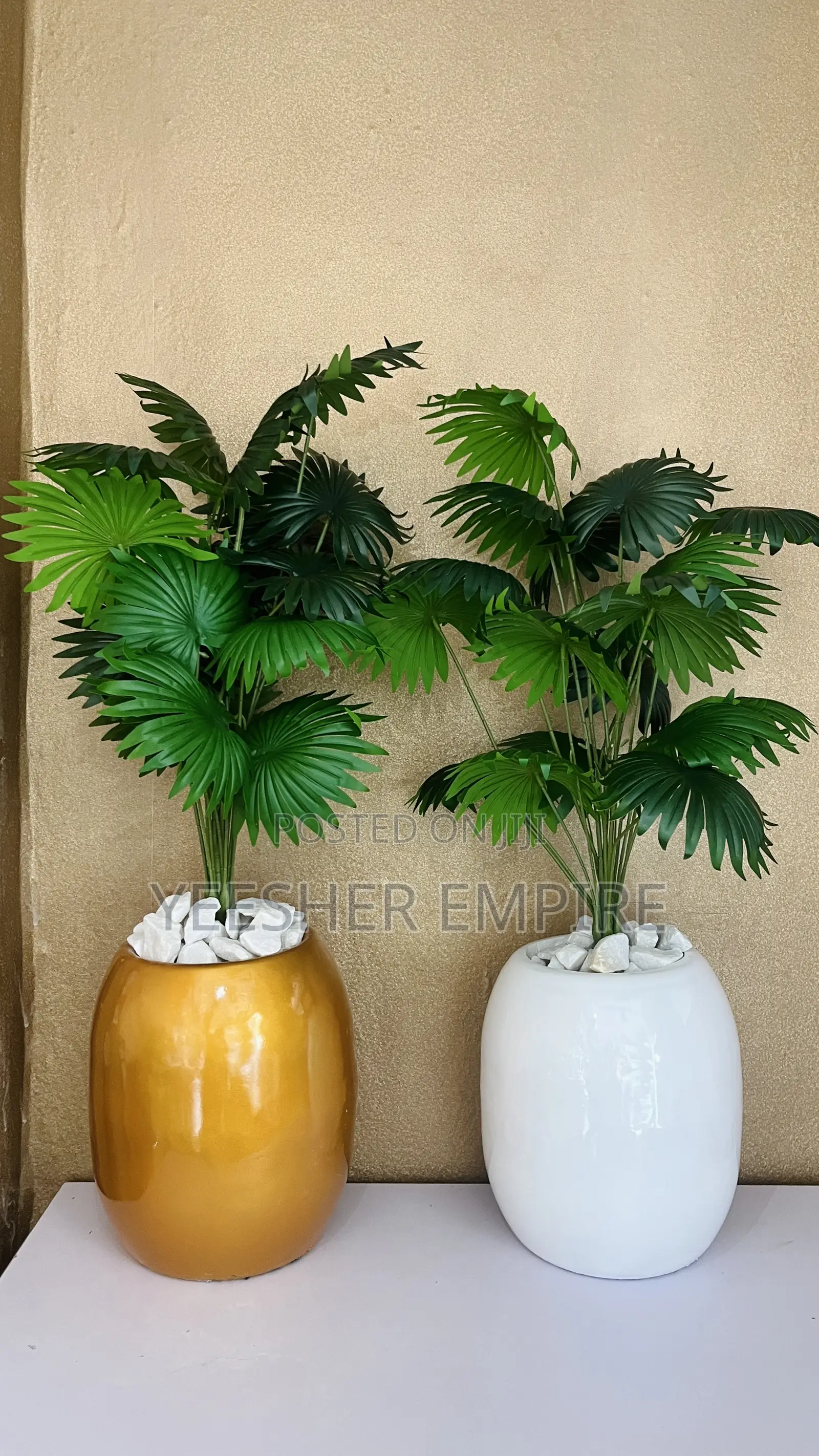 Artificial Flower in Fibre Vase