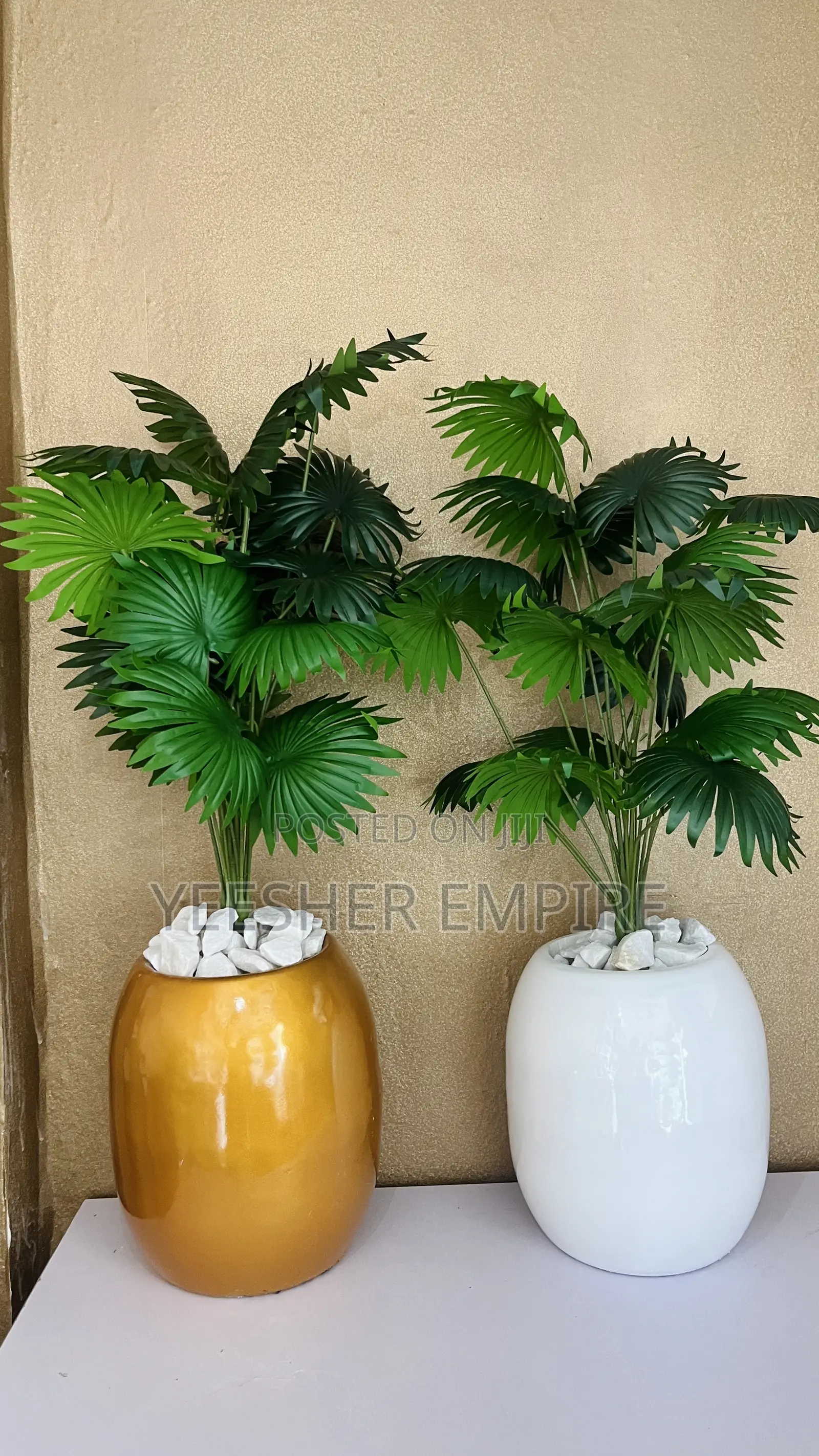 Artificial Flower in Fibre Vase