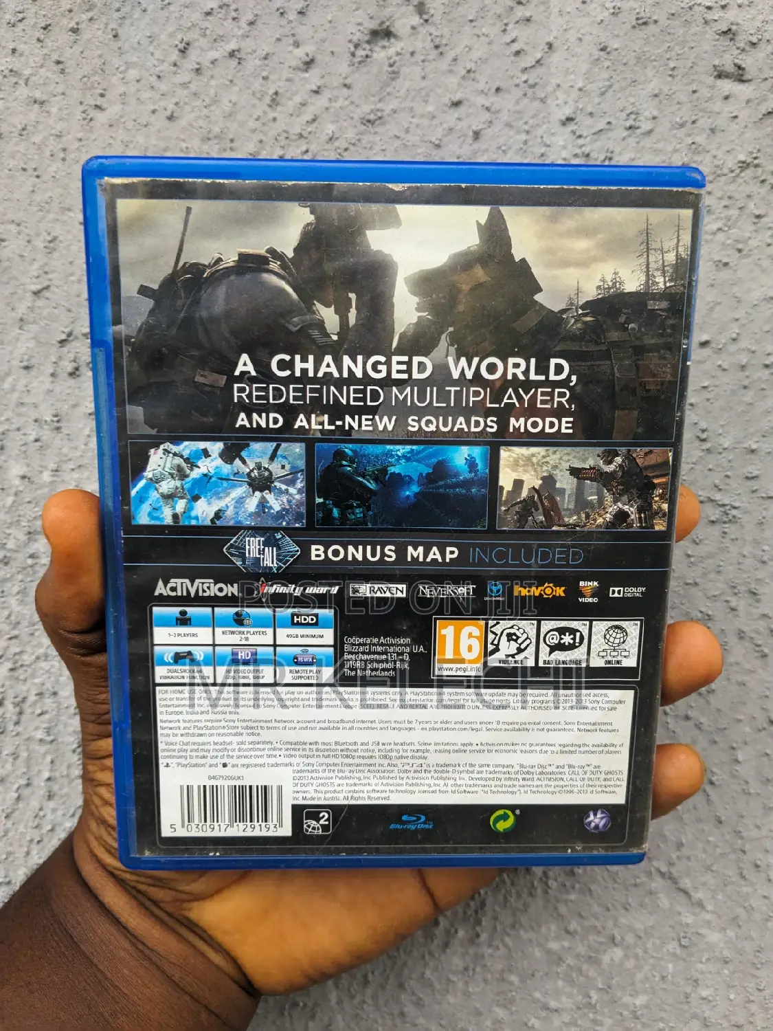 Neatly Used Call of Duty Ghosts for Ps4 and Ps5
