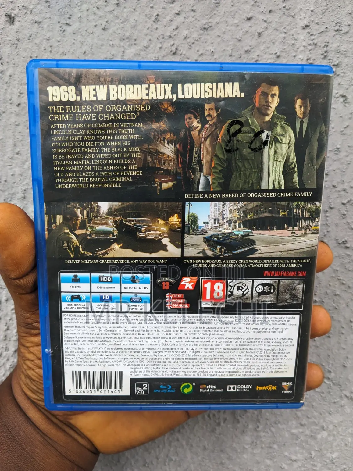 Neatly Used Mafia 3 for Ps4 and Ps5