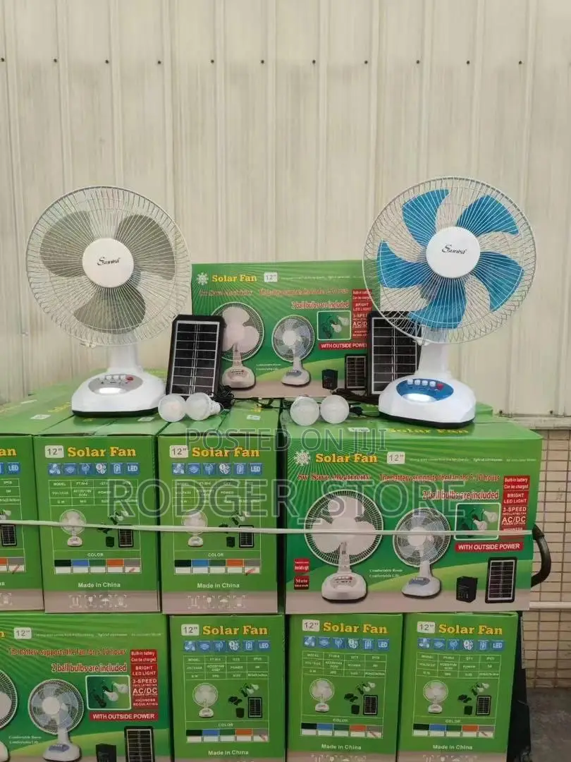 Eimlite 12" Rechargable Solar Fan