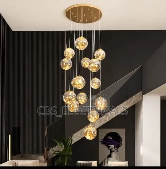 Luxurious Crystal Bubble Staircase Chandelier