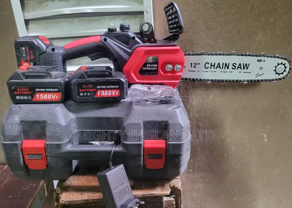 Devine Germany 12" Cordless Electric Chainsaw With Li-Ion Batteries
