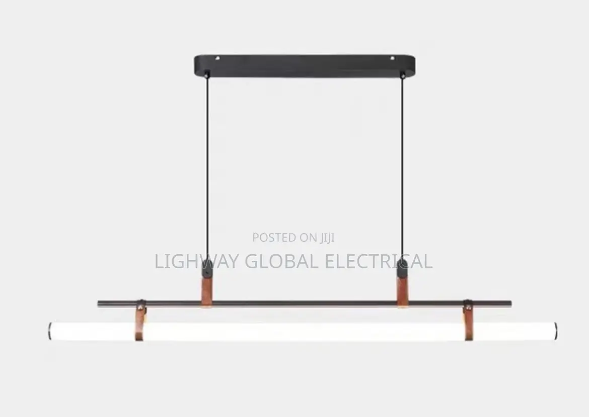 Minimalist Vintage Linear Leather Decorated Long Strip Hanging Chande