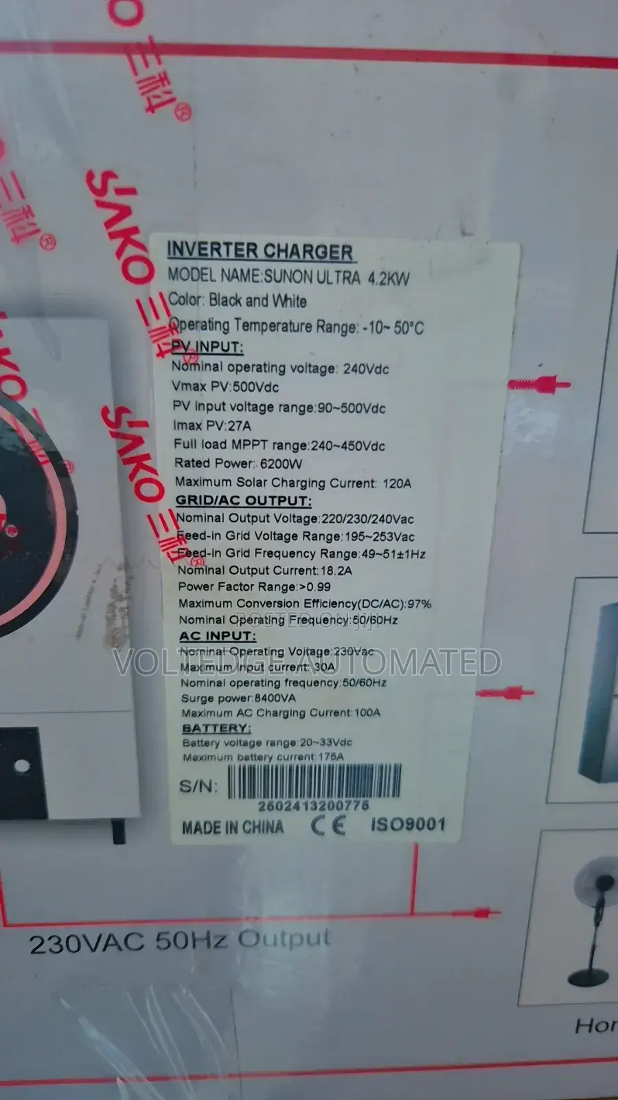 4.2kva Sako Hybrid Solar Inverter