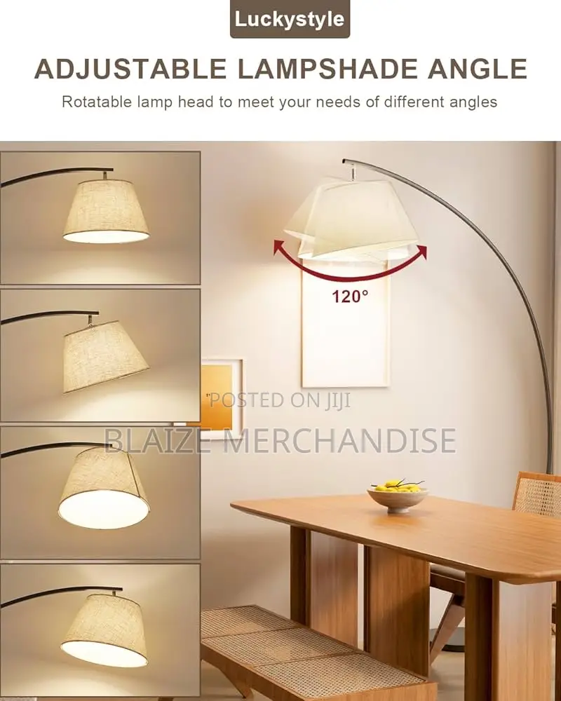 Luckystyle Arc Floor Lamps for Living Room