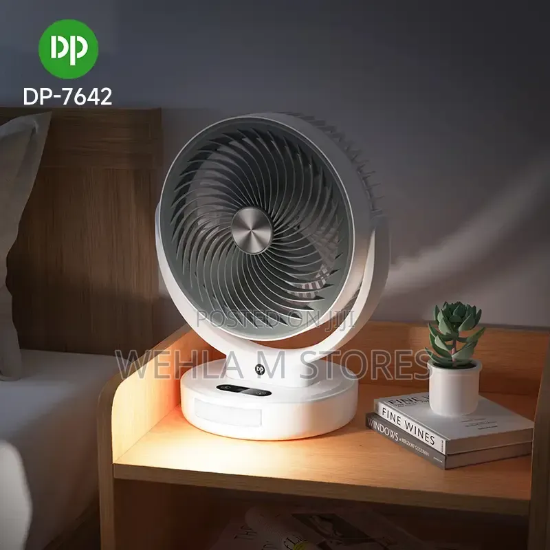 5.5 Inch Rechargeable Table Fan With Led Light Dp-7642 - 9000mah