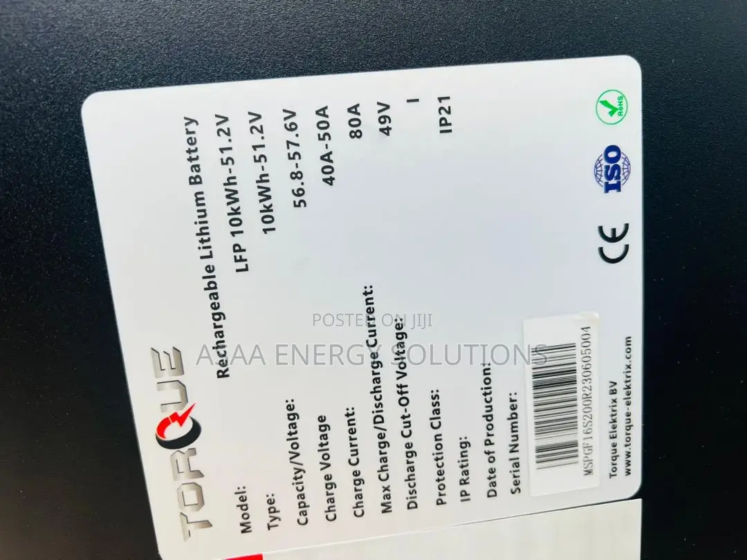 10kwh Torque Lithium Battery With Warranty
