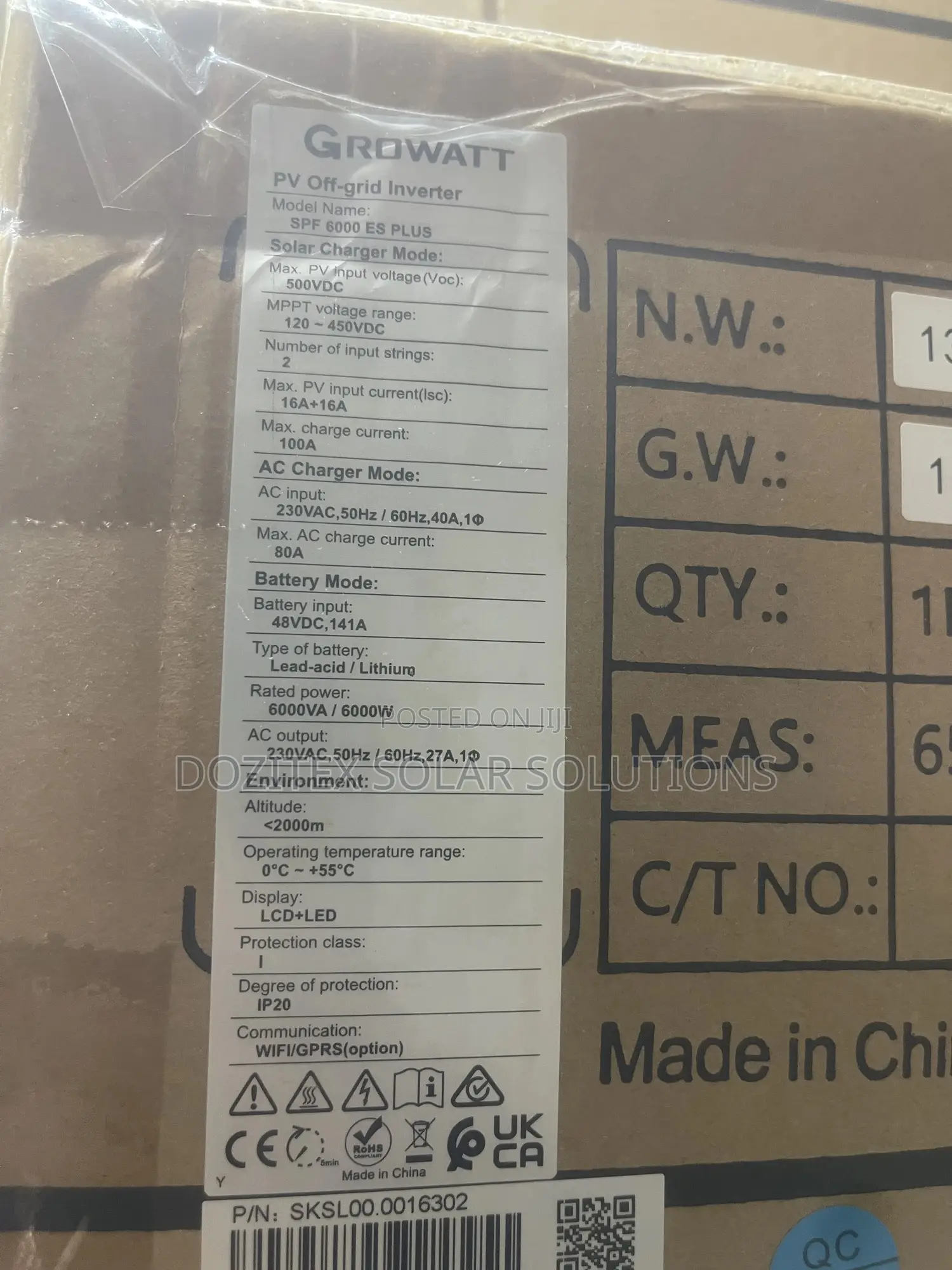 6kva/48v Growatt Solar Inverter
