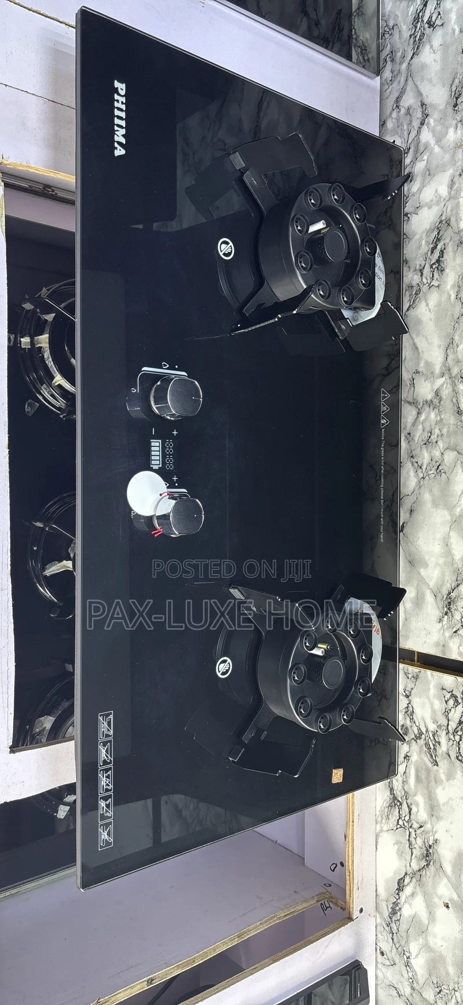 Phiima 2 Burner Glass Flip Up With Warranty