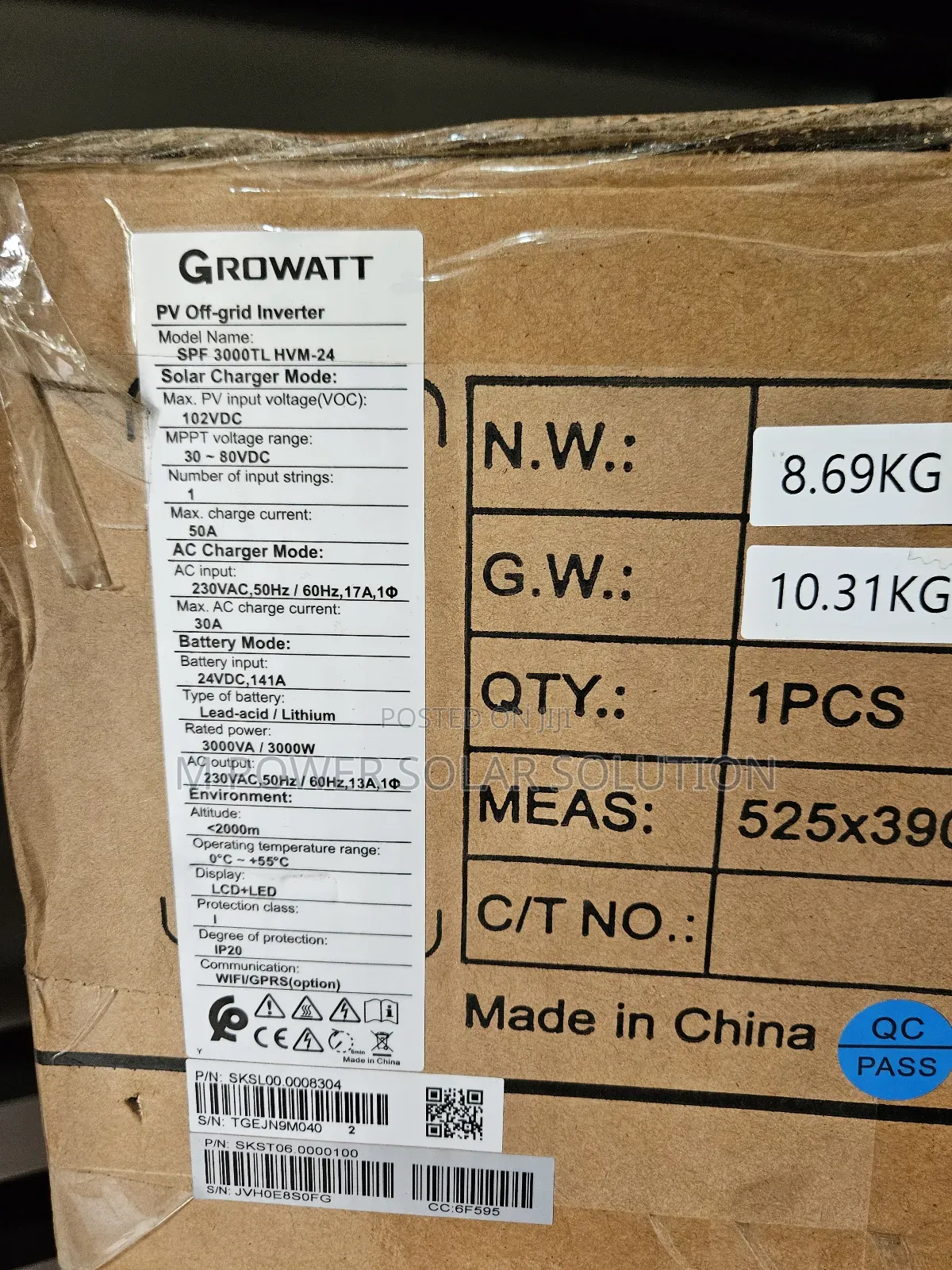3kva 24v Growatt Hybrid Solar Inverter