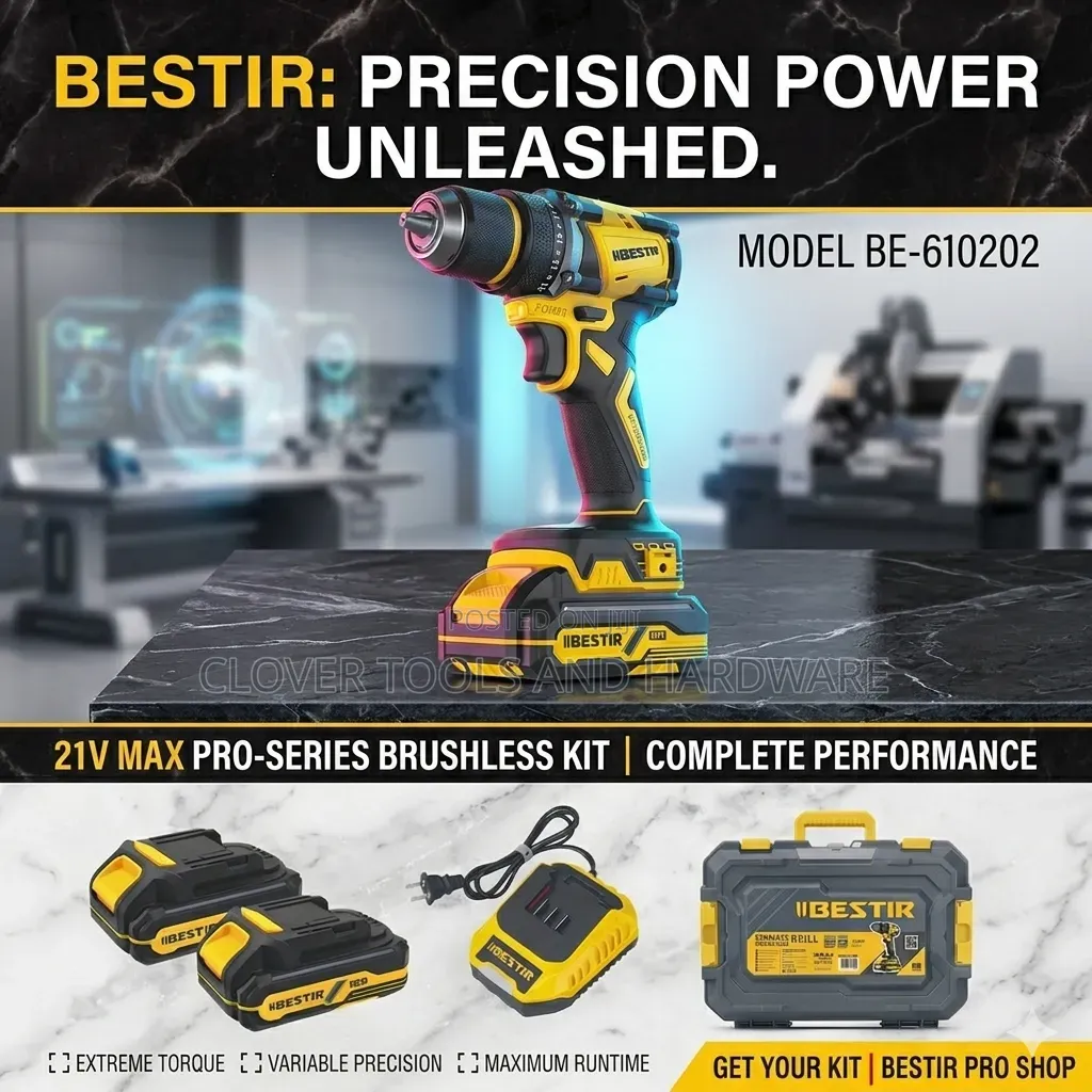 Iibestir 21v Brushless Cordless Drill Be-610202