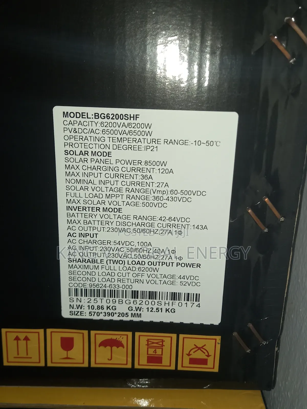 Bluegate 6.2kva/48v Hybrid Solar Inverter