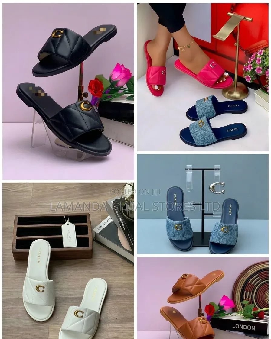 New Women's Designer Quilted Flat Slides