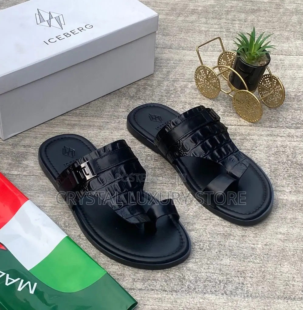 Iceberg Quality Luxury Men Genuine Leather Pams