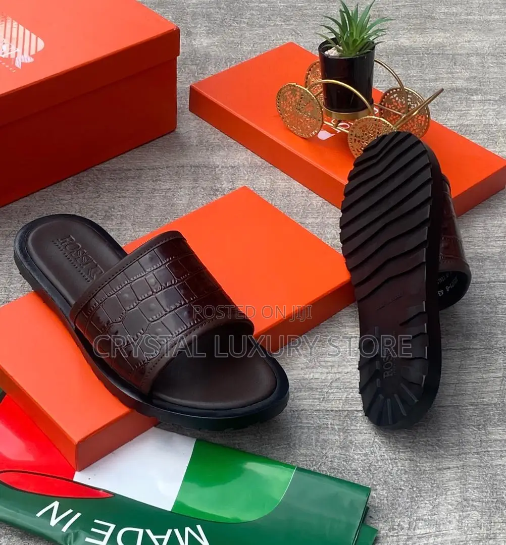 Rossi Quality Luxury Men Genuine Leather Pams