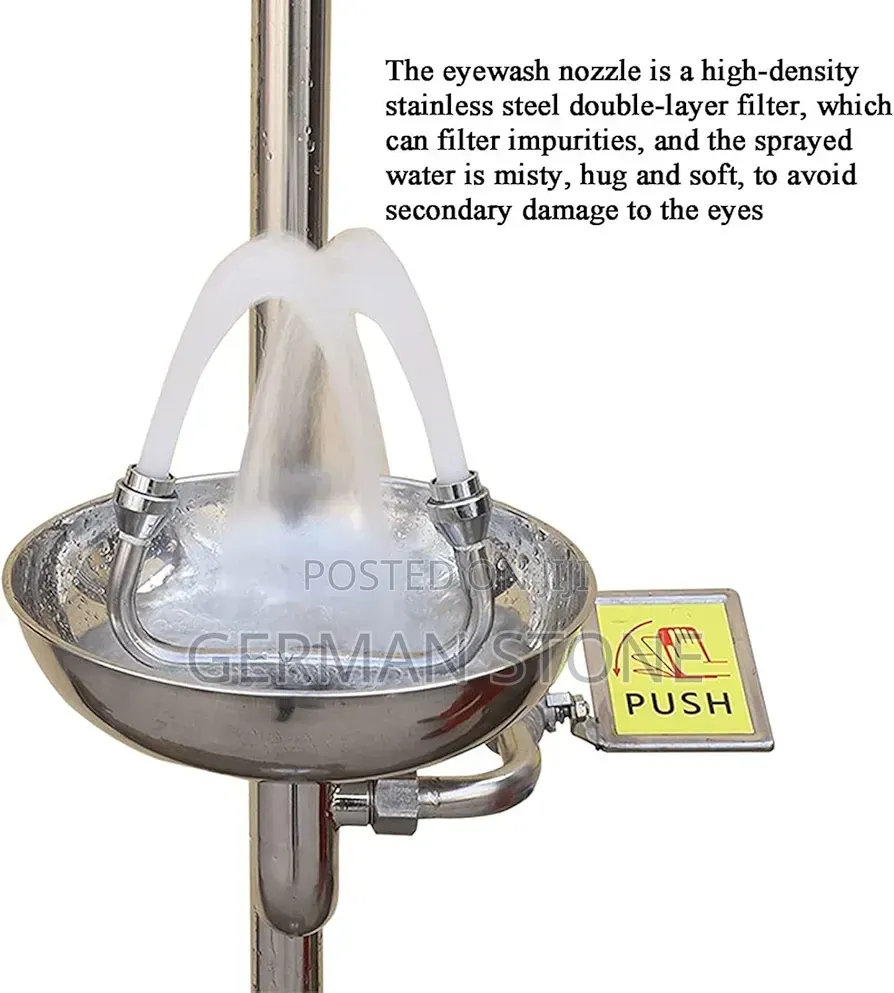 Emergency Shower And Eyewash Station.