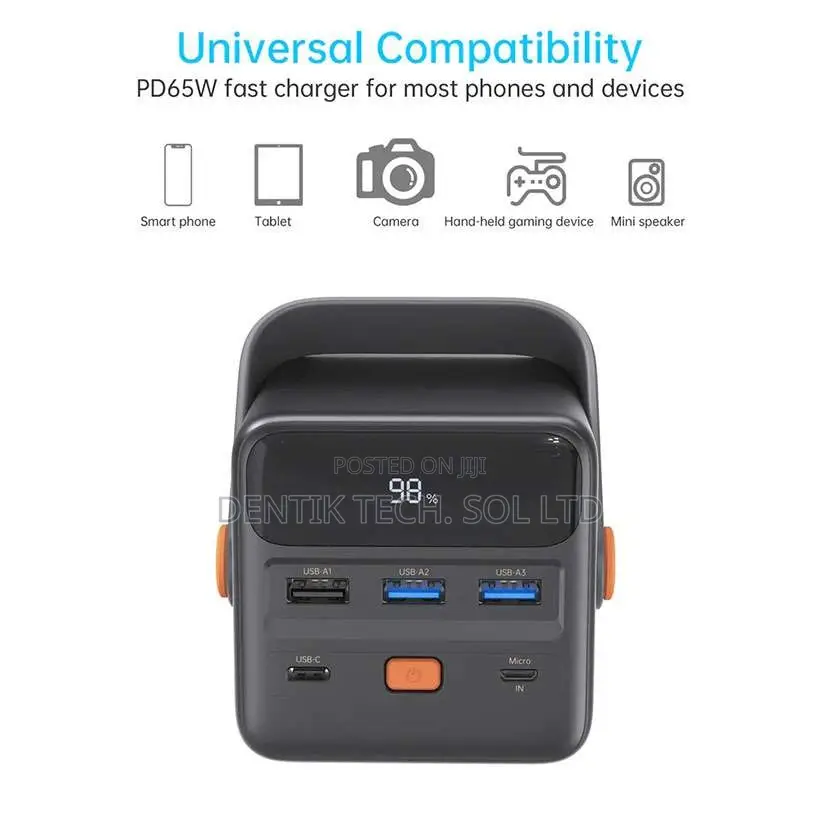 50,000mah Ultra Portable Power Bank With 2 Inputs 4 Outputs