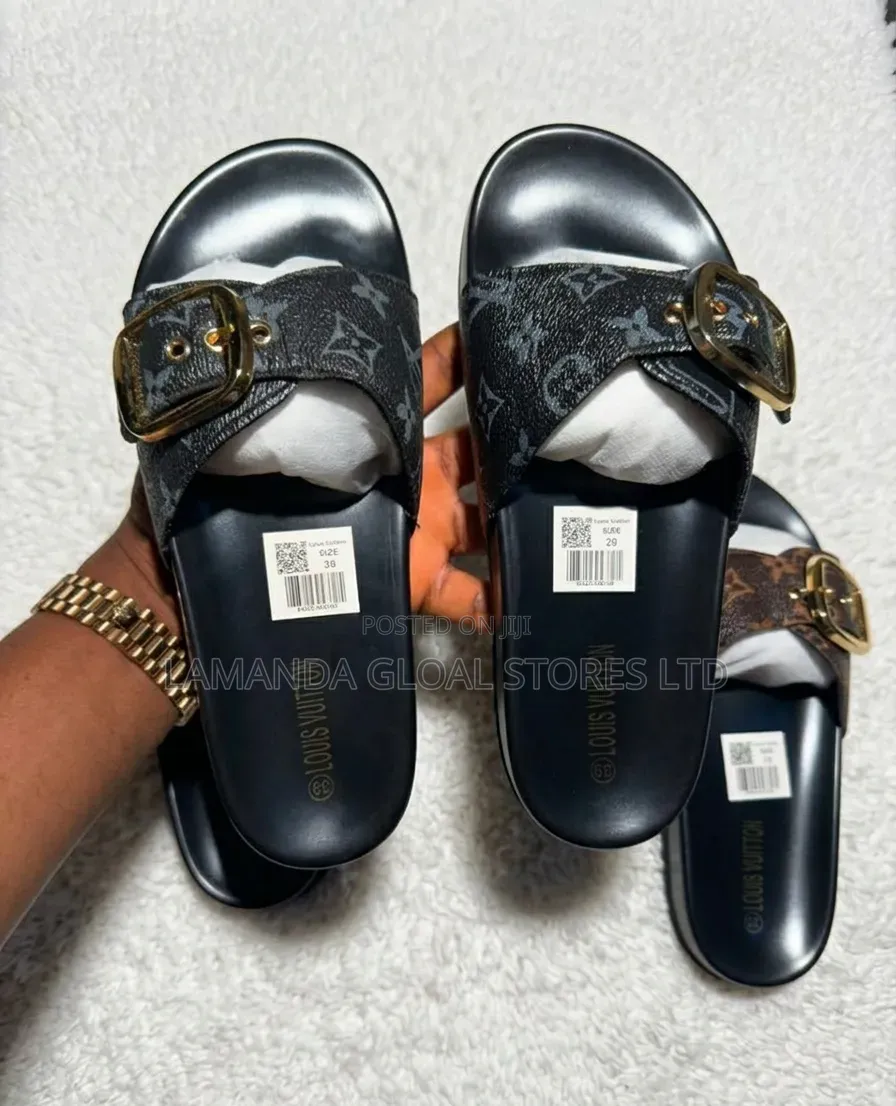 Designer Inspired Buckle Slide Sandals
